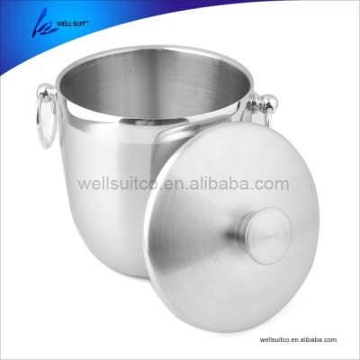 large stainless steel ice bucket with lid 3L