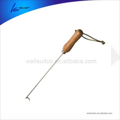 wooden handle stainless steel BBQ hook