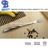 Stainless steel hollow handle meat fork