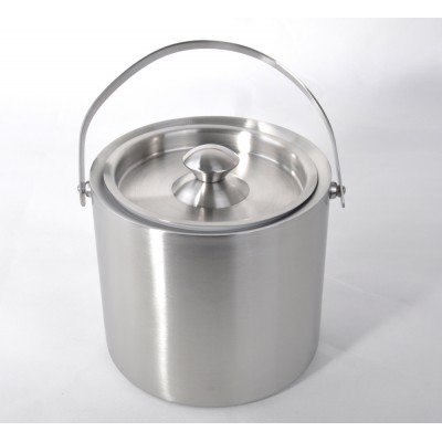 2018 popular best price fancy food grade stainless steel double wall ice bucket with cover